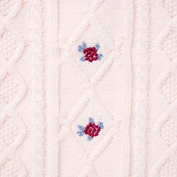 Baby Cable Knit Matching Set Pearl 3 Baby Cable Knit Matching Set Pearl - Image 3