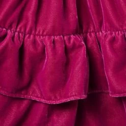Baby Tiered Velvet Dress Burgundy -Fashionable Kids Shop 100047802 alt2 JJ