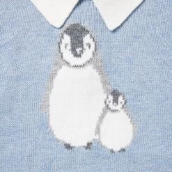 Baby Penguin Collared One Piece Casual Friday Heather -Fashionable Kids Shop 100047812 alt1 JJ