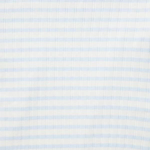 Baby Ribbed Striped Wrap Bodysuit Peek-A-Blue Stripe 3 Baby Ribbed Striped Wrap Bodysuit Peek-A-Blue Stripe - Image 3