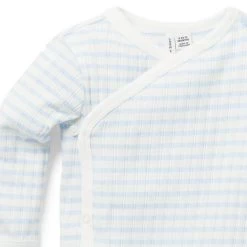 Baby Ribbed Striped Wrap Bodysuit Peek-A-Blue Stripe 7 Baby Ribbed Striped Wrap Bodysuit Peek-A-Blue Stripe -Fashionable Kids Shop 100047850 alt2 JJ