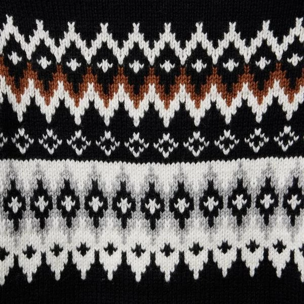 The Festive Fair Isle Cardigan JJ Black Fair Isle 3 The Festive Fair Isle Cardigan JJ Black Fair Isle - Image 3