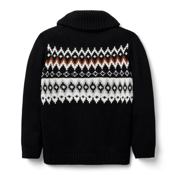 The Festive Fair Isle Cardigan JJ Black Fair Isle 2 The Festive Fair Isle Cardigan JJ Black Fair Isle - Image 2