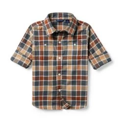 Tartan Flannel Shirt Clay Brown Tartan -Fashionable Kids Shop 100047891 alt1 JJ