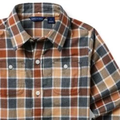 Tartan Flannel Shirt Clay Brown Tartan -Fashionable Kids Shop 100047891 alt2 JJ