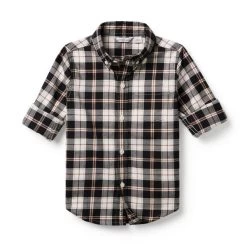 Tartan Flannel Shirt JJ Black Tartan -Fashionable Kids Shop 100047893 alt1 JJ