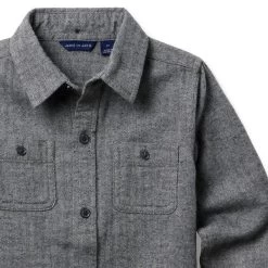 Herringbone Shirt Heather Grey Herringbone 7 Herringbone Shirt Heather Grey Herringbone -Fashionable Kids Shop 100047894 alt2 JJ