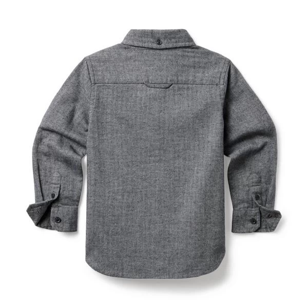 Herringbone Shirt Heather Grey Herringbone 2 Herringbone Shirt Heather Grey Herringbone - Image 2