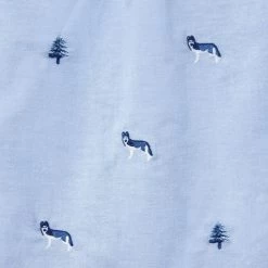The Embroidered Oxford Shirt Shy Blue Husky -Fashionable Kids Shop 100047902 alt2 JJ