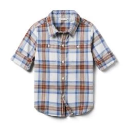 Tartan Flannel Shirt Nantucket Blue Tartan -Fashionable Kids Shop 100047903 alt1 JJ