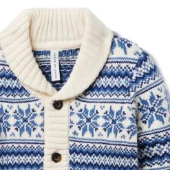 The Festive Fair Isle Cardigan Nantucket Blue Fair Isle 7 The Festive Fair Isle Cardigan Nantucket Blue Fair Isle -Fashionable Kids Shop 100047913 alt2 JJ