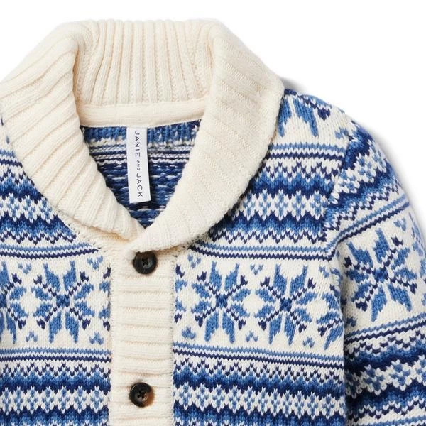 The Festive Fair Isle Cardigan Nantucket Blue Fair Isle 4 The Festive Fair Isle Cardigan Nantucket Blue Fair Isle - Image 4