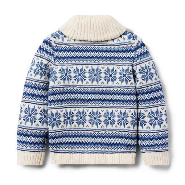 The Festive Fair Isle Cardigan Nantucket Blue Fair Isle 2 The Festive Fair Isle Cardigan Nantucket Blue Fair Isle - Image 2