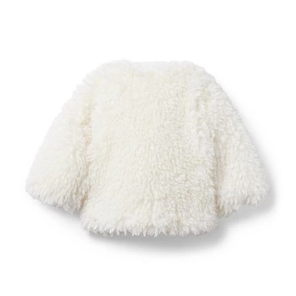 The Plush Sherpa Jacket Ivory 2 The Plush Sherpa Jacket Ivory - Image 2