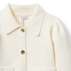Collared Pocket Sweater Ivory -Fashionable Kids Shop 100047916 alt1 JJ