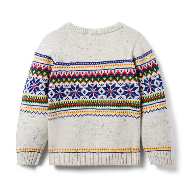The Flurry Fair Isle Sweater Snow Natural Fair Isle 2 The Flurry Fair Isle Sweater Snow Natural Fair Isle - Image 2