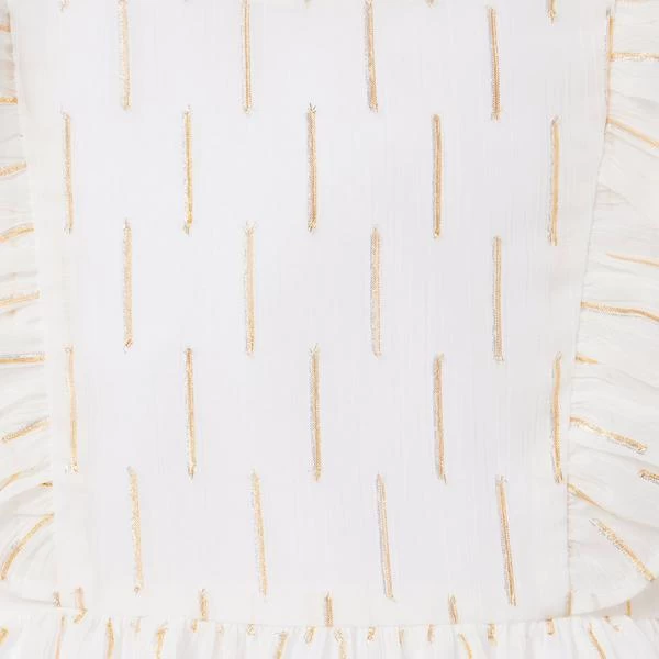 Metallic Clip Stripe Dress Cream And Sugar Stripe 3 Metallic Clip Stripe Dress Cream And Sugar Stripe - Image 3