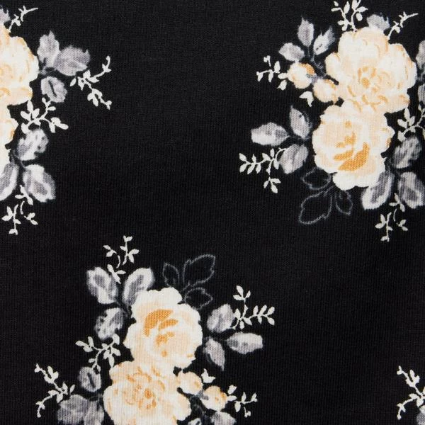 Floral French Terry Sweatshirt JJ Black Floral 3 Floral French Terry Sweatshirt JJ Black Floral - Image 3