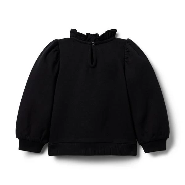 Eyelet Ruffle Sweatshirt JJ Black 2 Eyelet Ruffle Sweatshirt JJ Black - Image 2