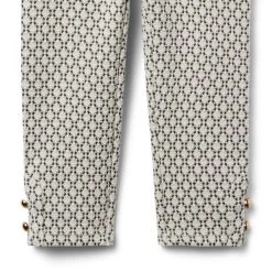 Geo Button Cuff Jacquard Pant White Geo -Fashionable Kids Shop 100047975 alt2 JJ