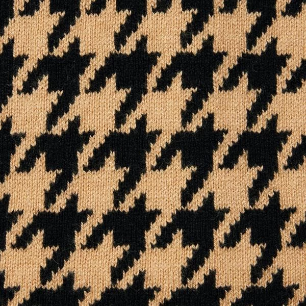Houndstooth Skirt Tan Houndstooth 3 Houndstooth Skirt Tan Houndstooth - Image 3
