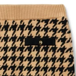 Houndstooth Skirt Tan Houndstooth 7 Houndstooth Skirt Tan Houndstooth -Fashionable Kids Shop 100047978 alt2 JJ