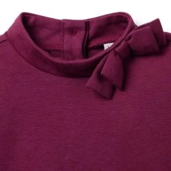 Faux Fur Trim Ponte Top Burgundy -Fashionable Kids Shop 100048032 alt1 JJ