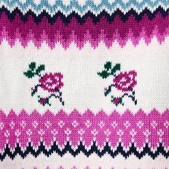 Rose Fair Isle Sweater Burgundy Fair Isle -Fashionable Kids Shop 100048038 alt1 JJ