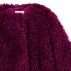 The Plush Sherpa Jacket Burgundy -Fashionable Kids Shop 100048044 alt2 JJ