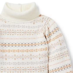 Fair Isle Sweater Dress Ivory Fair Isle -Fashionable Kids Shop 100048060 alt2 JJ