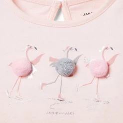 Ice Skating Flamingo Tee Dollface Pink -Fashionable Kids Shop 100048063 alt1 JJ