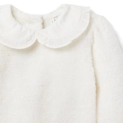 Sherpa Collared Sweater Ivory -Fashionable Kids Shop 100048065 alt2 JJ