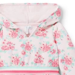 Floral Hooded Fleece Dress Dollface Pink Floral 7 Floral Hooded Fleece Dress Dollface Pink Floral -Fashionable Kids Shop 100048104 alt2 JJ