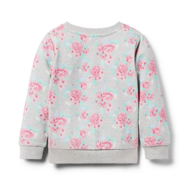 Floral French Terry Sweatshirt Stormy Heather Floral 2 Floral French Terry Sweatshirt Stormy Heather Floral - Image 2