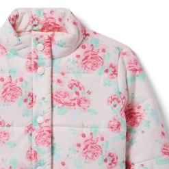 Floral Puffer Jacket Dollface Pink Floral -Fashionable Kids Shop 100048132 alt2 JJ