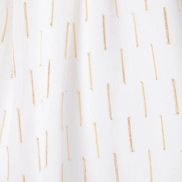 Metallic Clip Stripe Bubble Sleeve Dress Cream And Sugar Stripe 3 Metallic Clip Stripe Bubble Sleeve Dress Cream And Sugar Stripe - Image 3