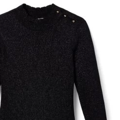 Sparkle Ribbed Ruffle Dress JJ Black -Fashionable Kids Shop 100048171 alt2 JJ