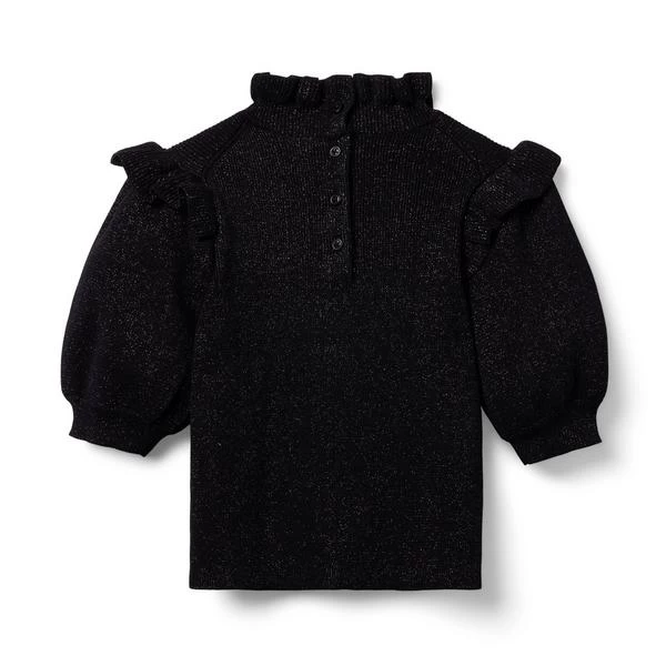 Sparkle Puff Sleeve Sweater JJ Black 2 Sparkle Puff Sleeve Sweater JJ Black - Image 2