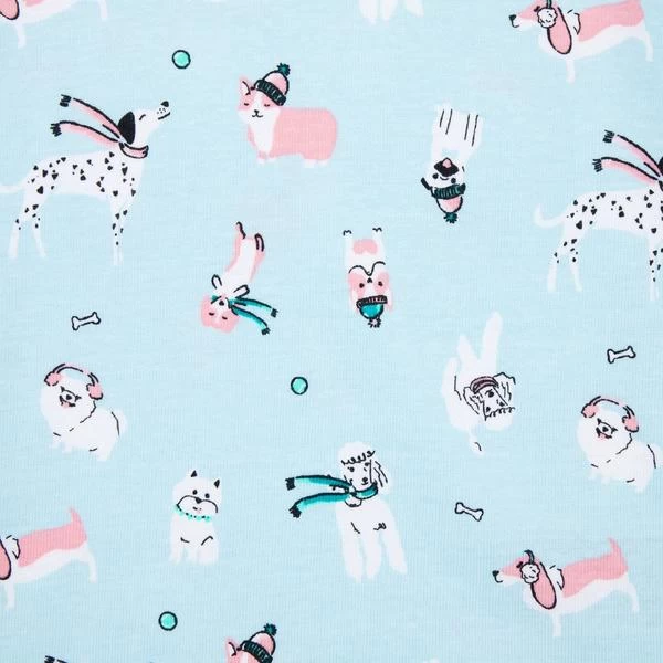 Good Night Pajamas In Winter Dogs Sky Blue Winter Dogs 2 Good Night Pajamas In Winter Dogs Sky Blue Winter Dogs - Image 2