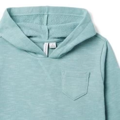 Slub French Terry Hooded Sweatshirt Aquifer -Fashionable Kids Shop 100048332 alt1 JJ