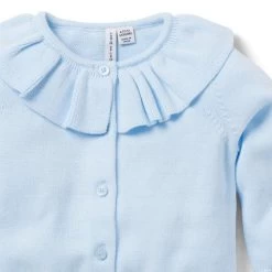 Baby Ruffle Collar Cardigan Beau Blue 5 Baby Ruffle Collar Cardigan Beau Blue -Fashionable Kids Shop 100048384 alt1 JJ