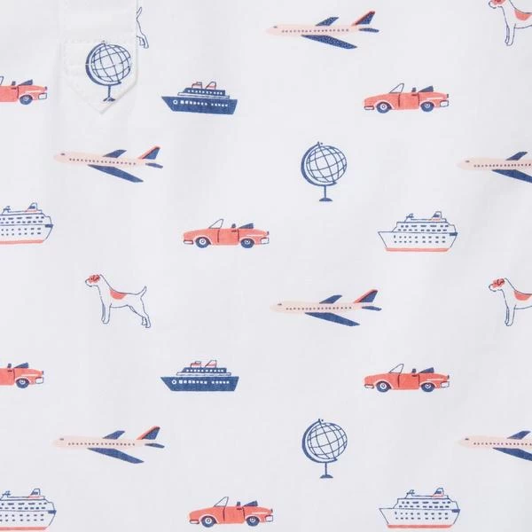 The Around The Globe Poplin Baby Romper White Around The Globe 3 The Around The Globe Poplin Baby Romper White Around The Globe - Image 3