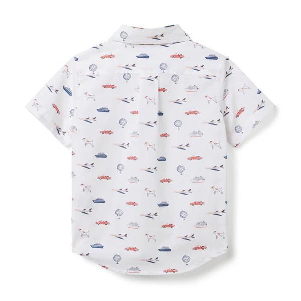 Around The Globe Poplin Shirt White Around The Globe 2 Around The Globe Poplin Shirt White Around The Globe - Image 2