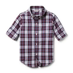 The Tartan Poplin Shirt Maroon Tartan 7 The Tartan Poplin Shirt Maroon Tartan -Fashionable Kids Shop 100048422 alt1 JJ