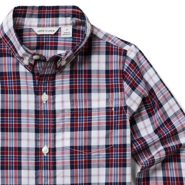 The Tartan Poplin Shirt Maroon Tartan 5 The Tartan Poplin Shirt Maroon Tartan - Image 5