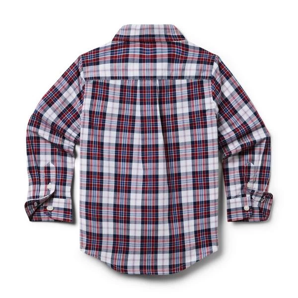 The Tartan Poplin Shirt Maroon Tartan 2 The Tartan Poplin Shirt Maroon Tartan - Image 2