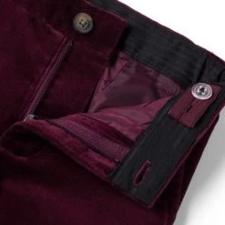 The Velvet Party Pant Burgundy -Fashionable Kids Shop 100048425 alt1 JJ
