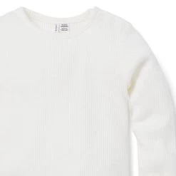 Baby Ribbed Bodysuit Jet Ivory -Fashionable Kids Shop 100048437 alt2 JJ