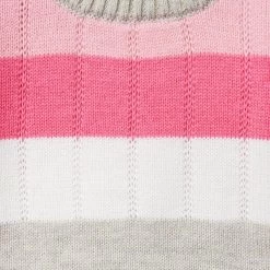 Striped Puff Sleeve Sweater Stormy Heather Stripe -Fashionable Kids Shop 100048447 alt1 JJ