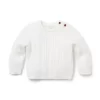 Baby Cable Knit Sweater Jet Ivory